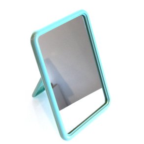 Kosm. Spejl lysegrn firkantet 12x16 cm.