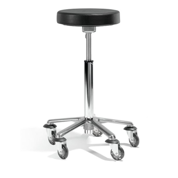 Klippestol SI RUND uden ryg m/skater hjul (32 cm)