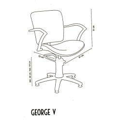 Stol Si George med pumpe og sort betrk 