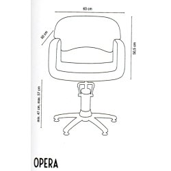 Stol Si Opera med pumpe og sort betrk 