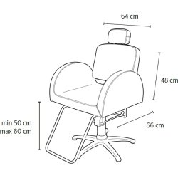 Stol Si Rhone med pumpe og sort betrk