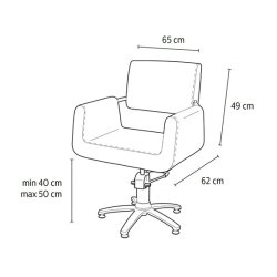 Stol Si Garonne med pumpe og sort betrk
