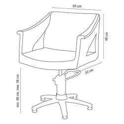 Stol Si Concorde med pumpe og sort betrk
