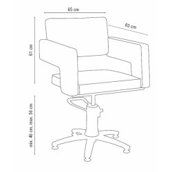 Stol Si Odeon med pumpe og sort betrk