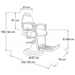 Stol HW Herre Barber "Vitus" med pumpe