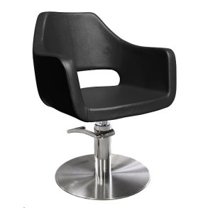 Stol HW Neo med pumpe, pladefod, sort betrk